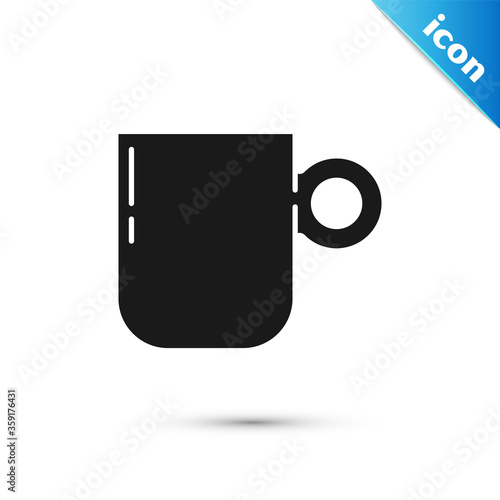 Grey Coffee cup icon isolated on white background. Tea cup. Hot drink coffee. Vector.