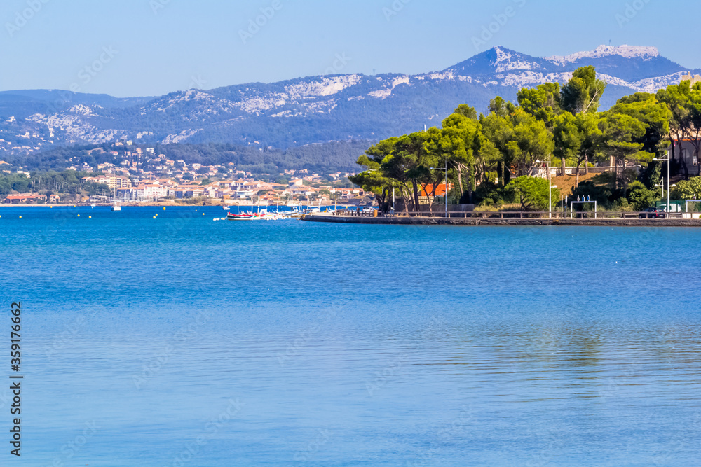 view from the sea, Six-Fours-les-Plages, Toulon, France 