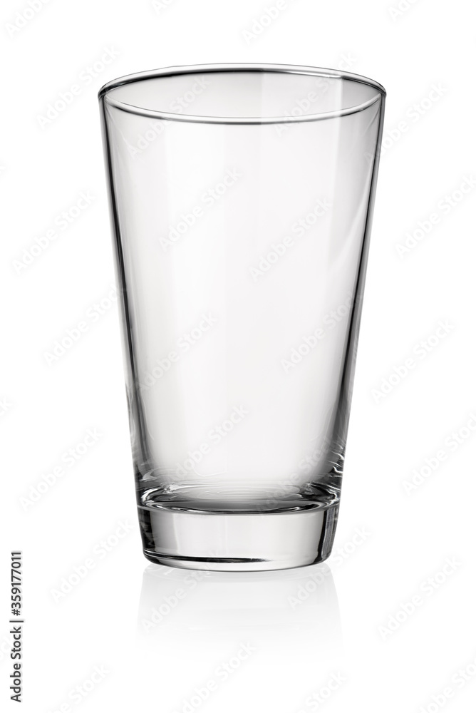 Empty glass for water, juice or milk isolated on white background Empty glass for water, juice or milk isolated on white background