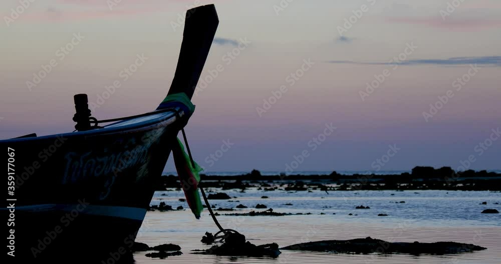 Traditional Thai long-tail boat
