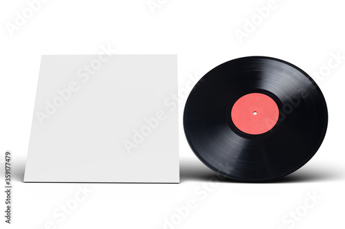 Vinyl LP record in cardboard cover on white background.