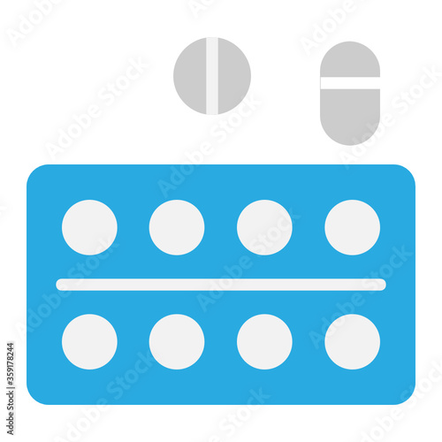 Antidepressant Pills Concept Vector Color Icon Design, Addiction and bad habits symbols on white background 