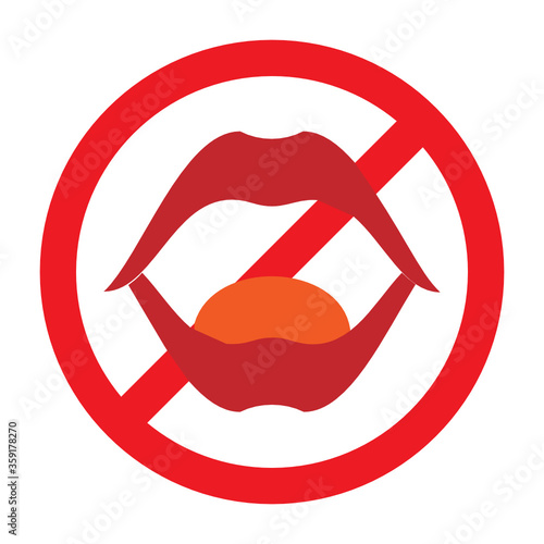 The Decline of Yelling concept vector color icon design, Addiction and bad habits symbols on white background 