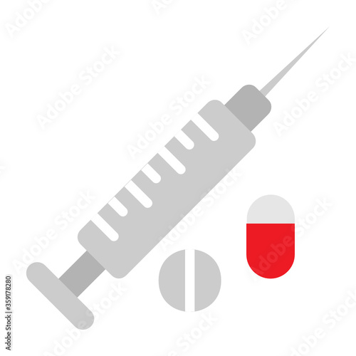 Drugs addiction Concept Vector Color Icon Design, Addiction and bad habits symbols on white background 