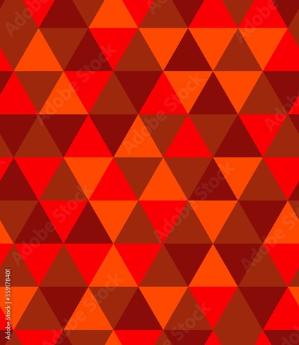 Colorful halftone Seamless pattern background. Abstract red triangle texture