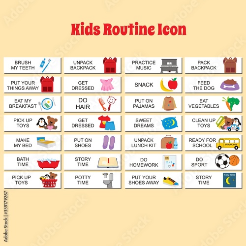Kids routine icon