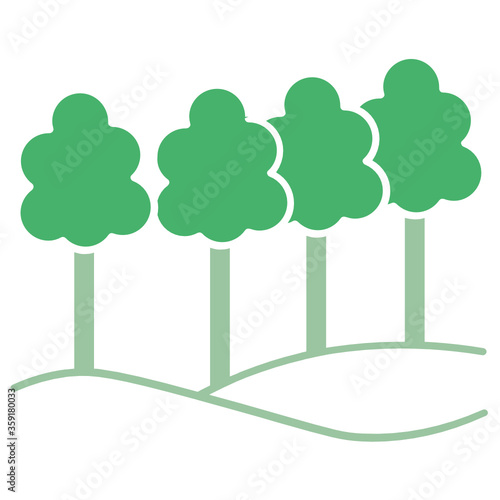 Wood bioenergy Concept, Forests Growth Save the Envoirnment Design, Protect Ecosystem Vector, Tree Vector Icon, Renewable and Sustainable Electricity Symbol on white background, Deforestation Sign 