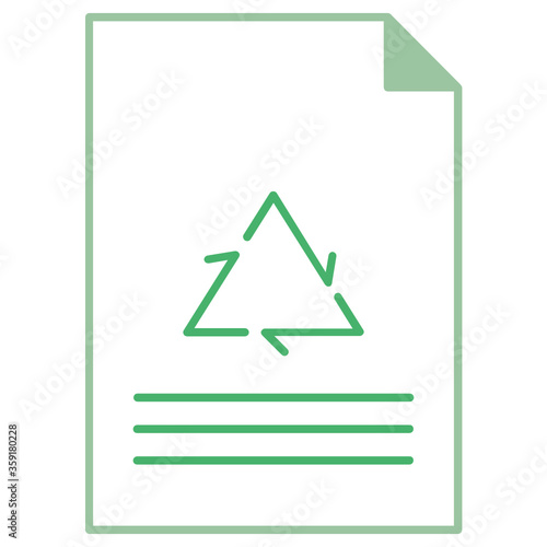recyclable paper and product materials vector icon, save the environment concept, Ecology Symbols on white background 