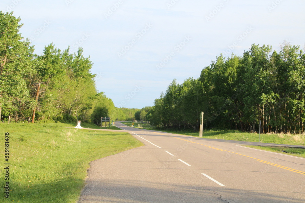 Evening On The Elk Island Parkway, Elk Island National Park, Alberta Evening On The Elk Island Parkway, Elk Island National Park, Alberta