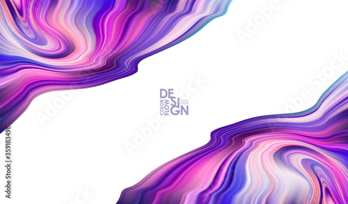 Abstract colorful flow background. Wave color Liquid shape. Marble effect.