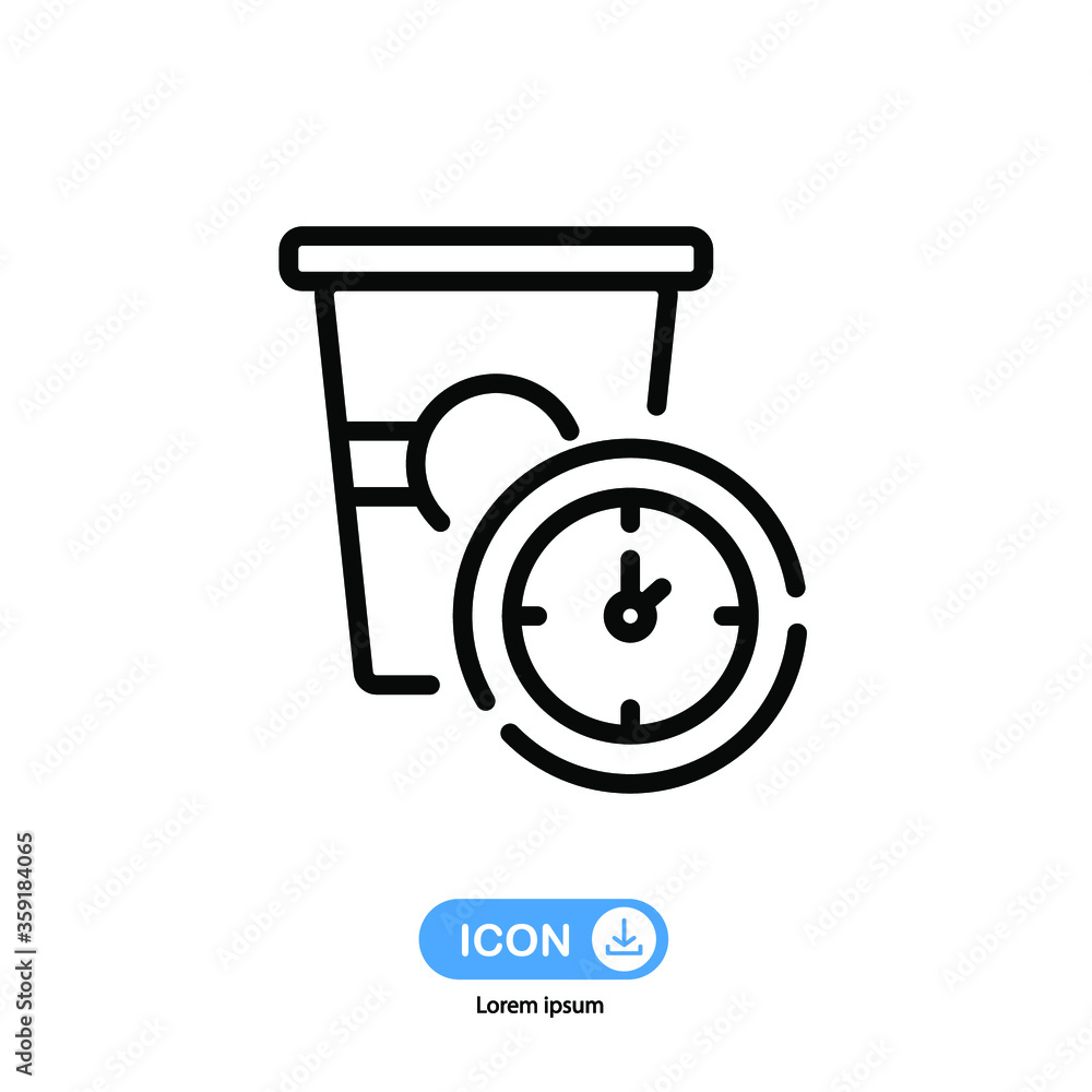 Coffee Break icon vector isolated on white background. Coffee Break icon vector isolated on white background.