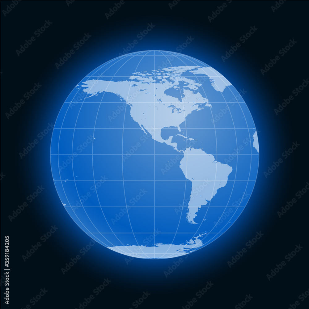 Globe Earth symbol flat icon isolated on black background. America, Antarctica, Arctic. Globe Earth symbol flat icon isolated on black background. America, Antarctica, Arctic.