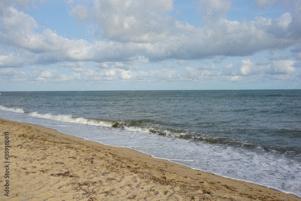 View of the ocean from South Cape Beach in Mashpee, MA