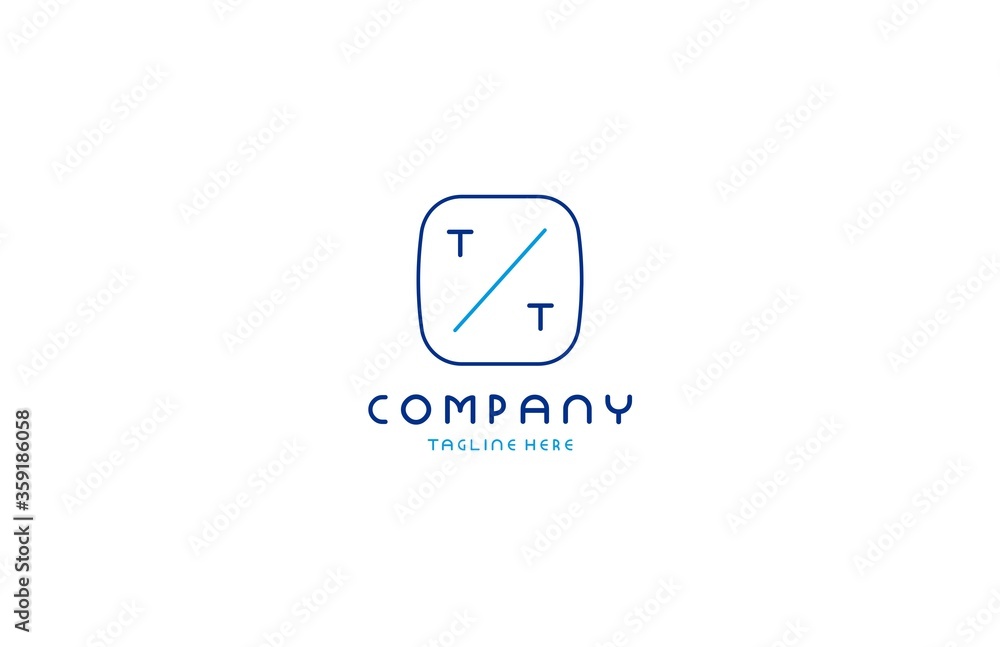 Creative Modern Minimal Tech TT Letter Logo Creative Modern Minimal Tech TT Letter Logo