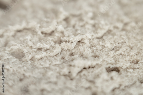 Blurred background of cooked dough in soft focus