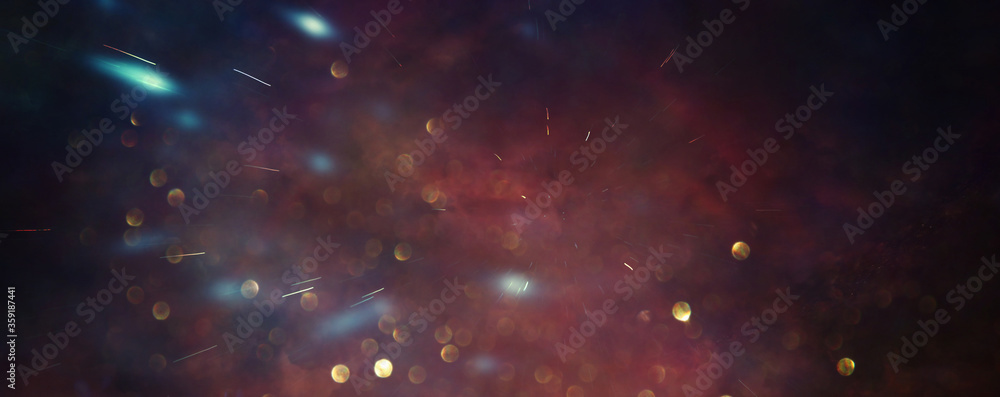 background of abstract glitter lights. gold, blue and black. de focused background of abstract glitter lights. gold, blue and black. de focused