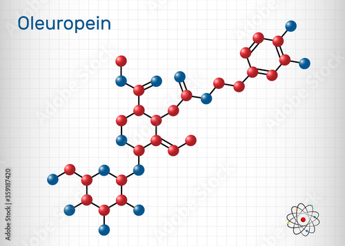 Oleuropein, catechol, glycoside molecule. It has role as plant metabolite, anti-inflammatory, antineoplastic, antihypertensive agent. Sheet of paper in a cage