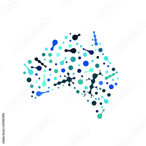 Australia map vector. 