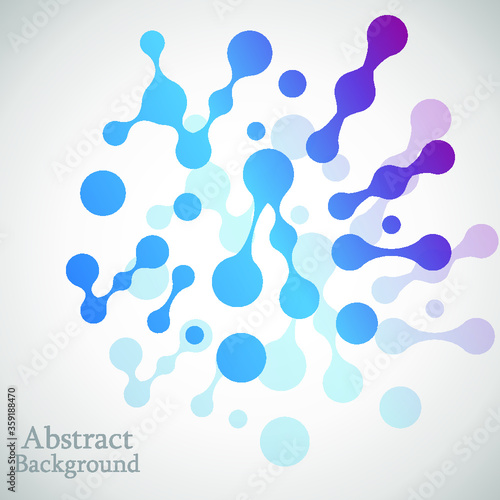 Abstract molecules design. Vector illustration.bright molecules
