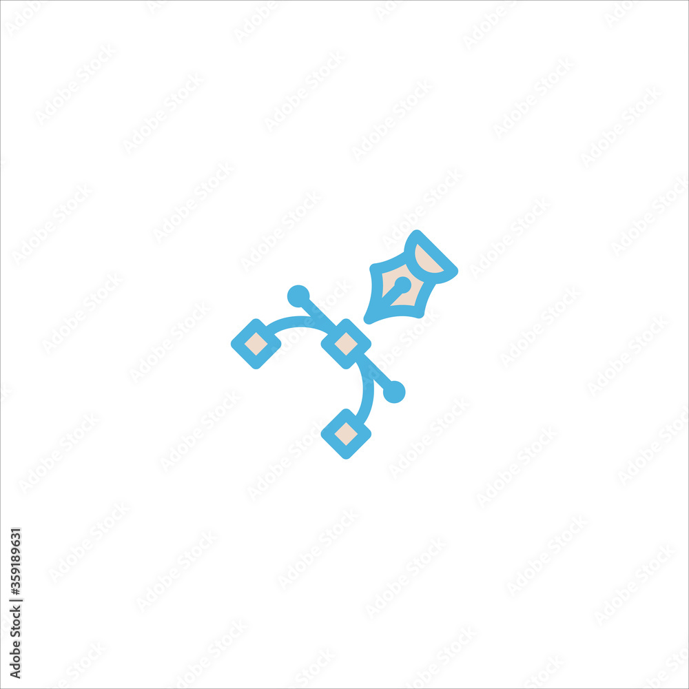 pen tool cursor icon flat vector logo design trendy pen tool cursor icon flat vector logo design trendy