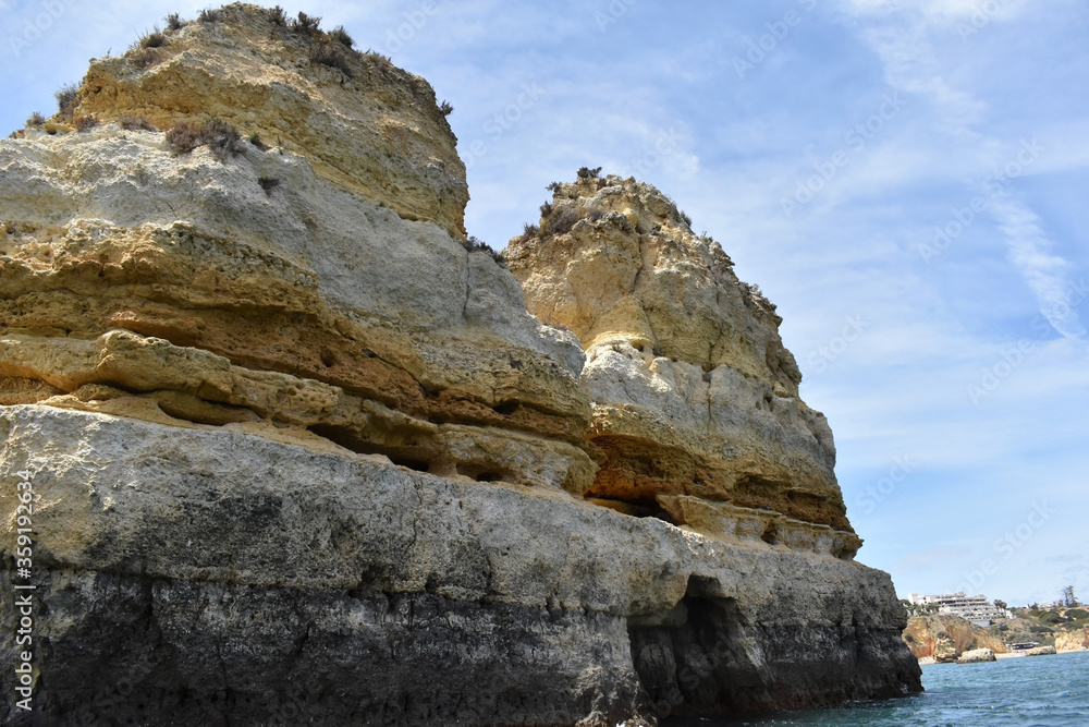 rocks in the sea at Ponte da Piedade, Algarve, Portugal rocks in the sea at Ponte da Piedade, Algarve, Portugal