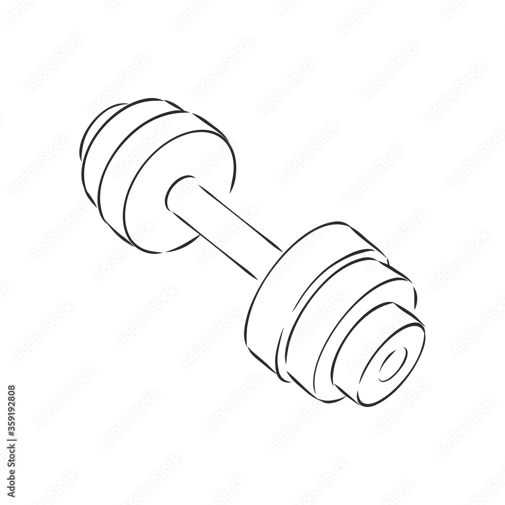 Dumbbell sketch vector. Fitness logo symbol. Gym icon. Stylized illustration. dumbbell, vector sketch illustration Dumbbell sketch vector. Fitness logo symbol. Gym icon. Stylized illustration. dumbbell, vector sketch illustration