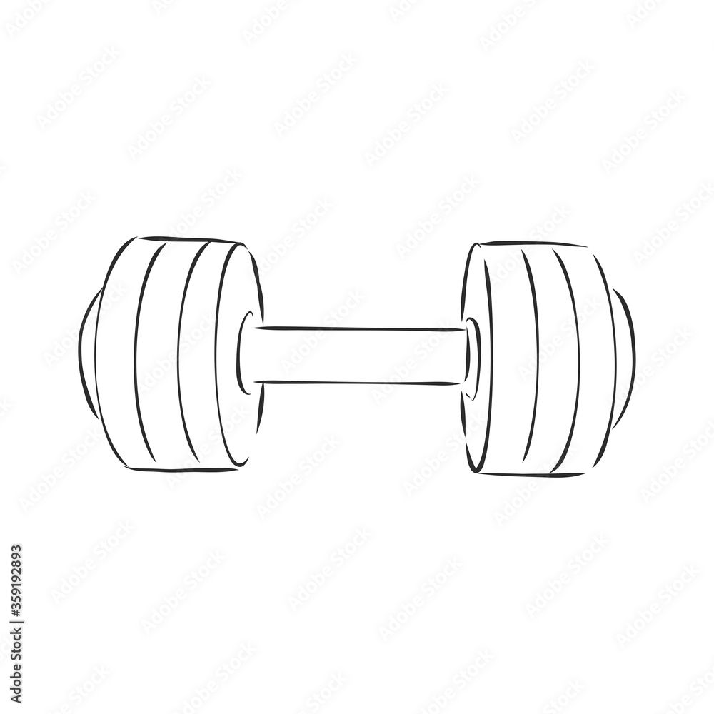 Dumbbell sketch vector. Fitness logo symbol. Gym icon. Stylized illustration. dumbbell, vector sketch illustration Dumbbell sketch vector. Fitness logo symbol. Gym icon. Stylized illustration. dumbbell, vector sketch illustration