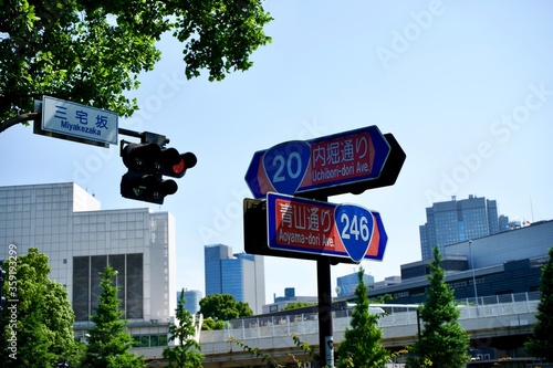 Tokyo city street sign