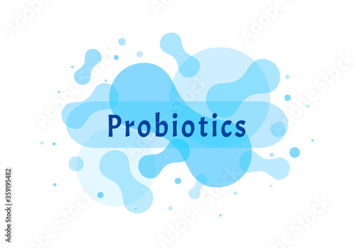 Probiotics bacteria logo.