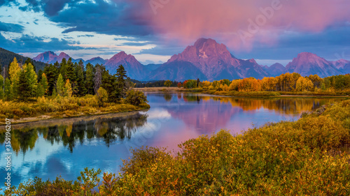 Oxbow Bend in Grand Teton National Park  Wyoming
