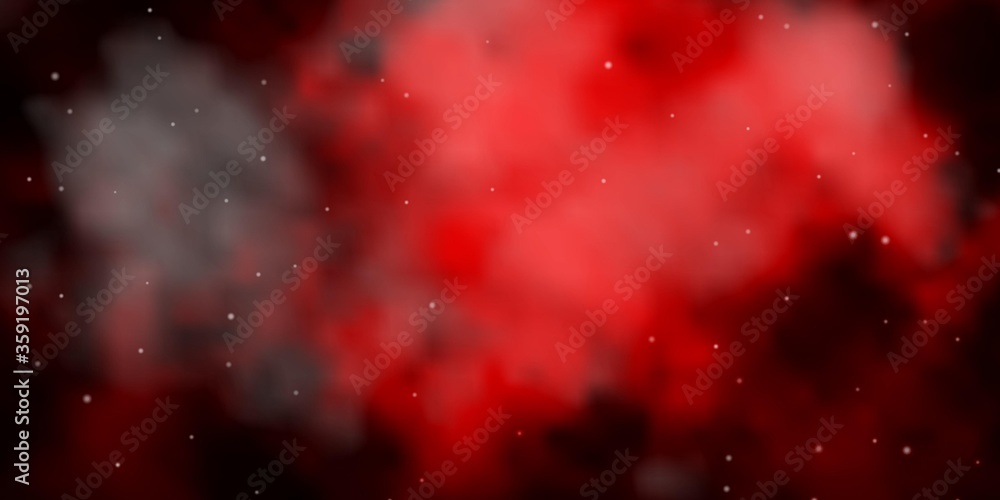 Dark Red vector background with colorful stars. Colorful illustration in abstract style with gradient stars. Best design for your ad, poster, banner.