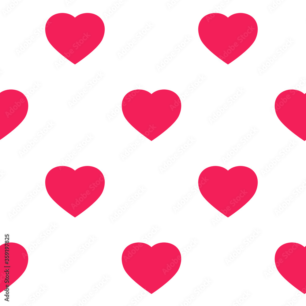 Heart symbol. Vector EPS 10. Seamless pattern. 