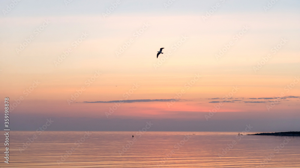 Dawn over the sea in the morning. Dawn over the sea in the morning.