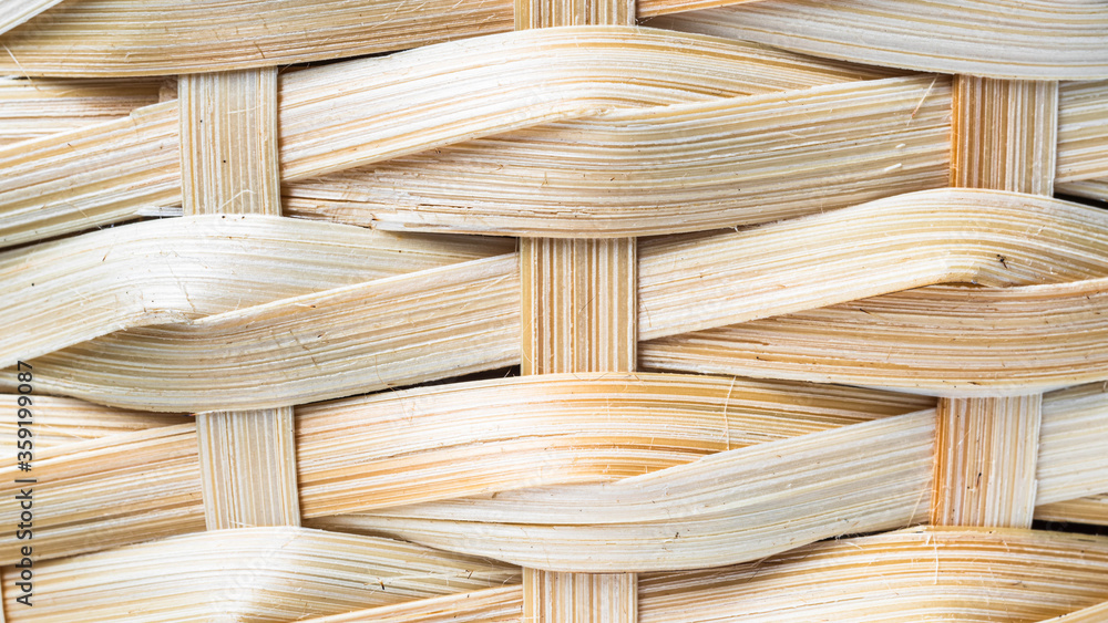 Naklejka premium Tło z drewna z plecionej wikliny w dużej rozdzielczości