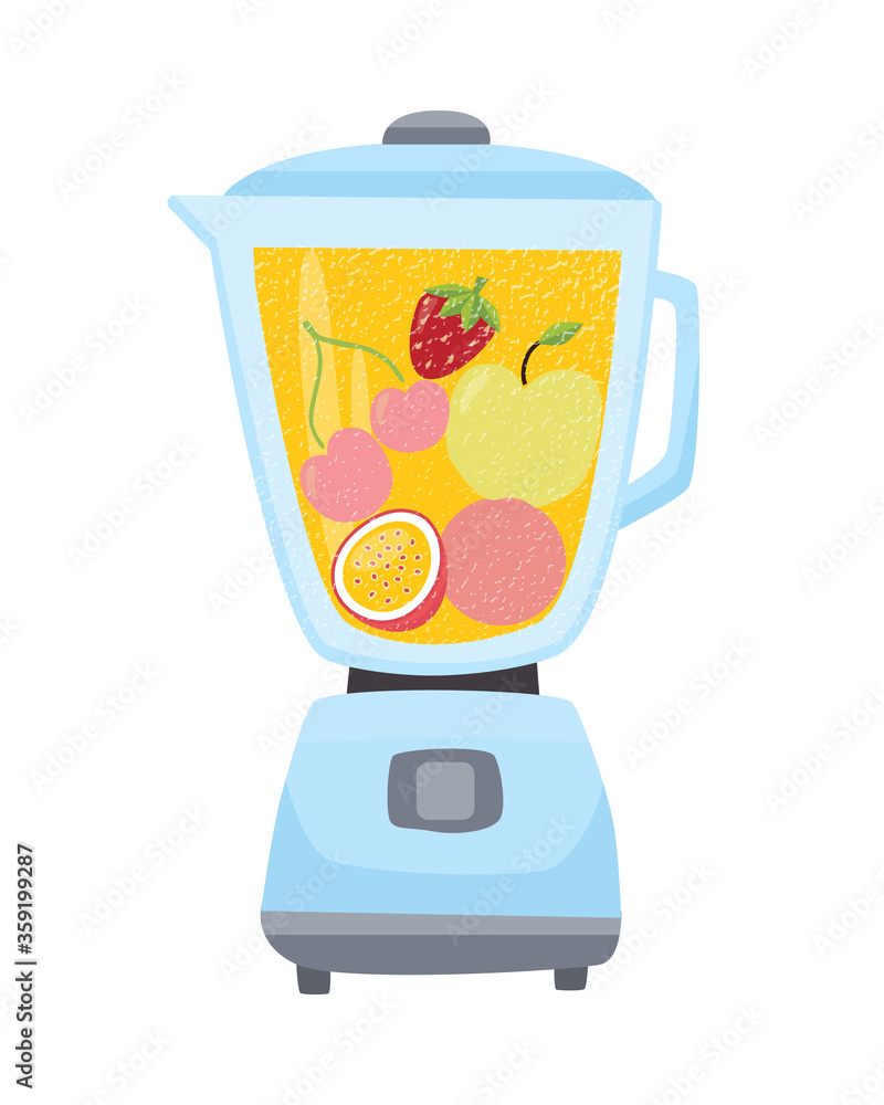 Vector illustration of blender with fruits on white illustration Vector illustration of blender with fruits on white illustration