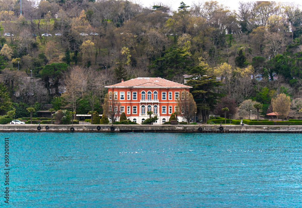 historical mansion ( yali - yalı ) in Istanbul Strait. old-style mansion by the sea