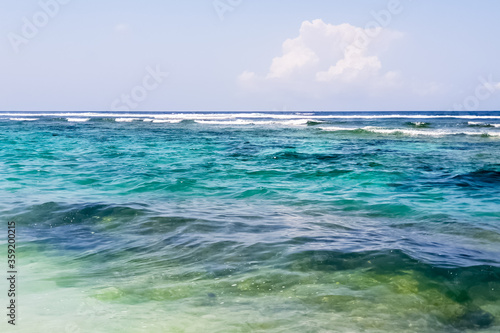 View on Melasti beach on Bali, Indonesia