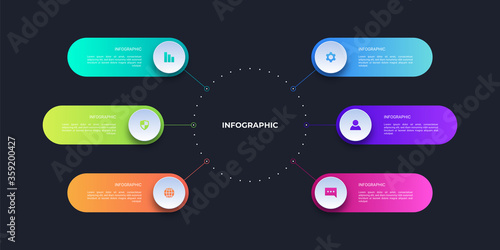 Modern colorful business infographic template