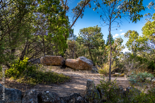Mountainous landscape in the Grampians National Park in Victoria, Australia.