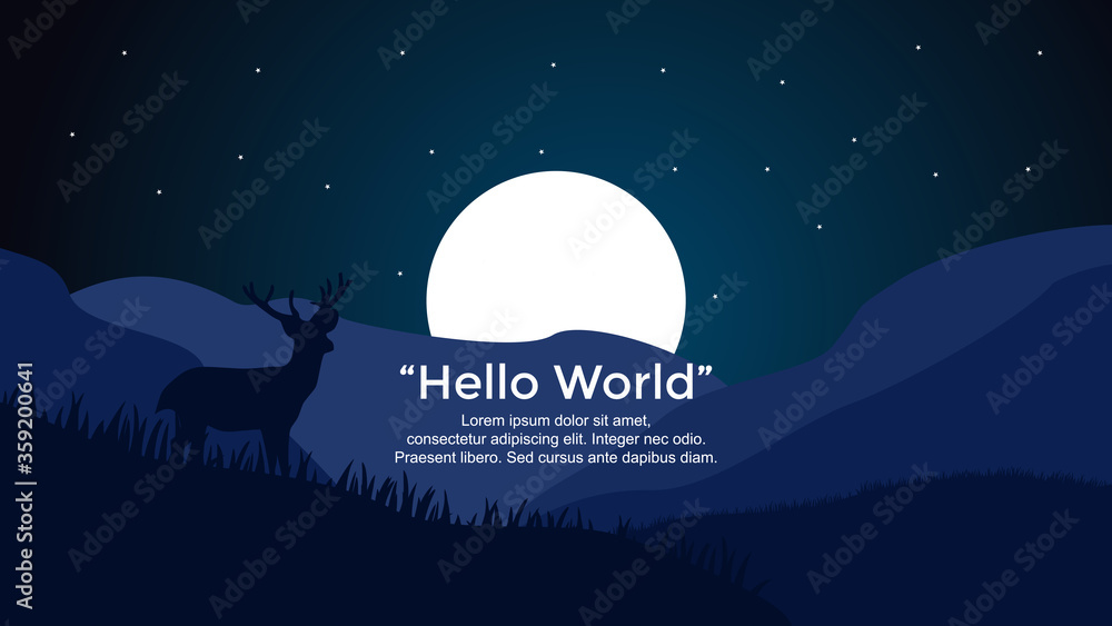 Naklejka premium Premium vector banners with polygonal landscape illustration background.