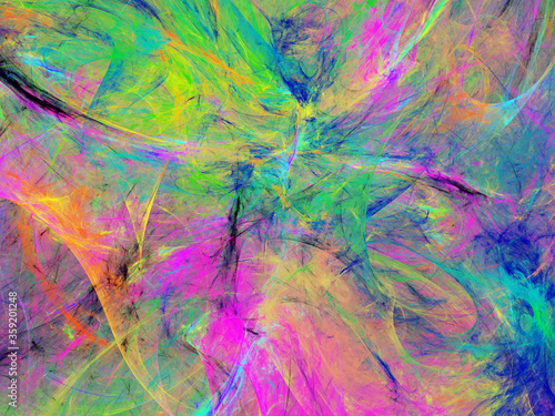 Fototapeta Naklejka Na Ścianę i Meble -  rainbow abstract fractal background 3d rendering illustration