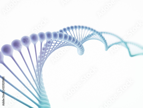DNA isolated on white background