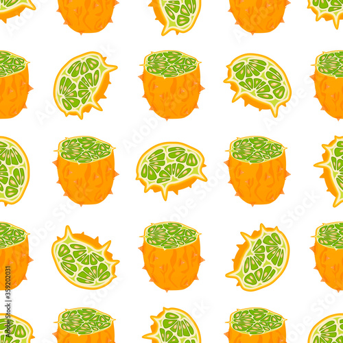 Illustration on theme big colored seamless kiwano