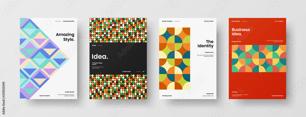 Abstract brochure cover vector design. Corporate identity geometric illustration template. Abstract brochure cover vector design. Corporate identity geometric illustration template.