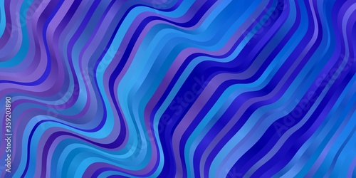 Light Pink, Blue vector texture with circular arc. Colorful illustration in abstract style with bent lines. Pattern for commercials, ads.