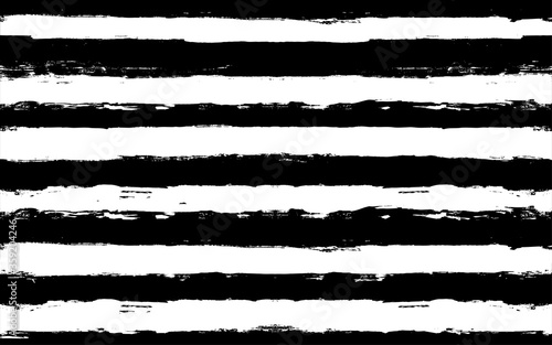 Hand drawn striped pattern, grunge stripe seamless background, black and white brush strokes. vector grungy stripes, paintbrush line backdrop