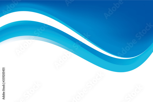 Abstract Smooth Blue Wavy Background Design, Elegant Stylish Blue Background Template Vector