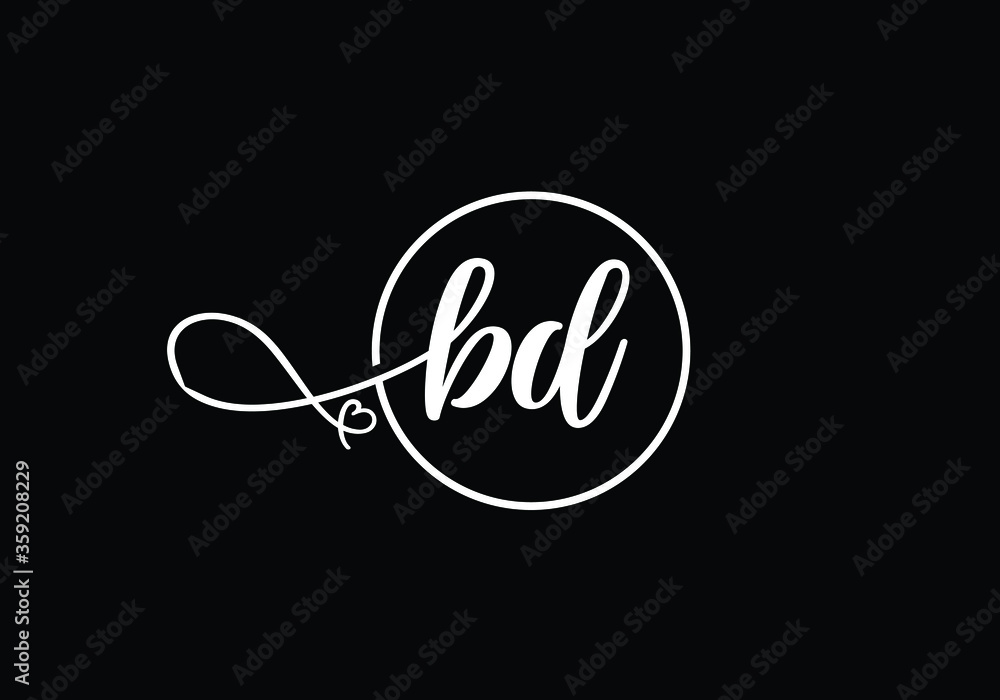 Initial Monogram Letter B D Logo Design Vector Template. BD Letter Logo Design Initial Monogram Letter B D Logo Design Vector Template. BD Letter Logo Design
