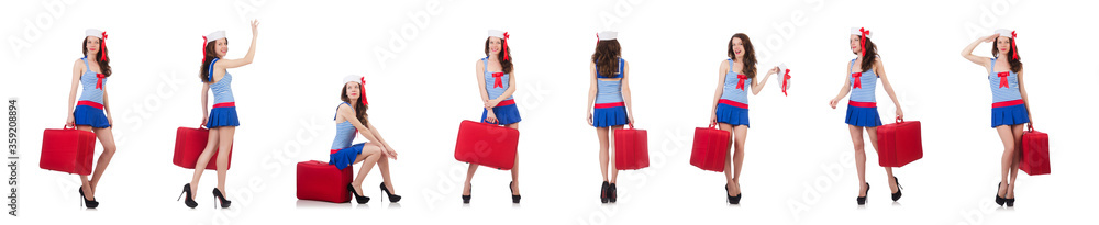 Young woman preparing for vacation Young woman preparing for vacation