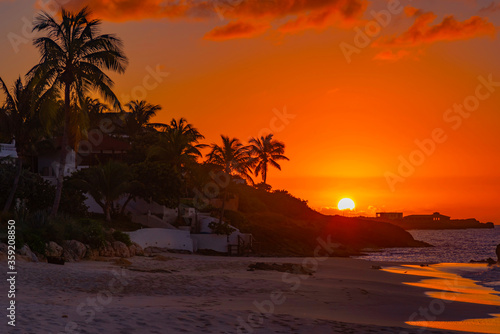 sunset Caribbean island of Anguilla